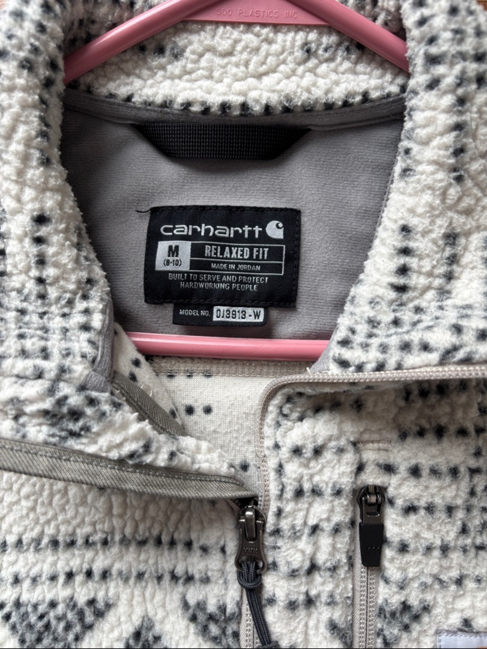 Carhartt Gray Patterned Full-Zip Sherpa Jacket - Picture 2 of 2